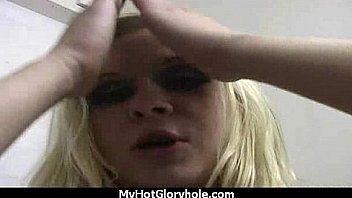 Huge tit babe deepthroats gloryhole dick 29