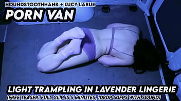 Porn van light trampling in lavender lingerie