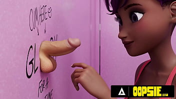 Hot gloryhole fuck with two funa babe 3d animation