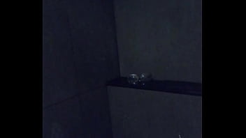 Asian slut wife masturbation with dildo and vibrator in gym's shower