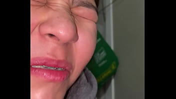 Braces cumshot dirty teeth