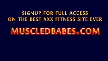 Over muscled blonde striptease