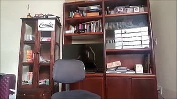 Blond teel girl like dancing in gstring with her chair