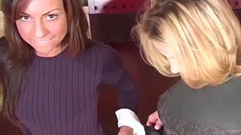 Nylons loving lesbos horny in stockings