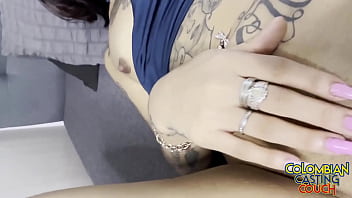 Tattoo'd teen shy latina casting porn video