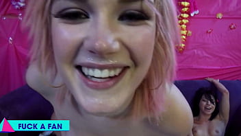 Double cockslam horny tory lane takes 4 studs in all holes gangbang