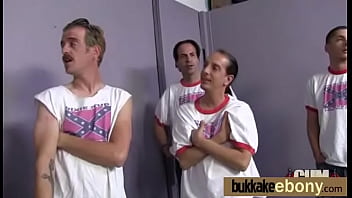 Ebony gets a facial bukkake 26