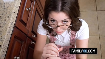 Bratty teen needs her pussy to by punished by stepdad