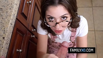 Bratty teen needs her pussy to by punished by stepdad