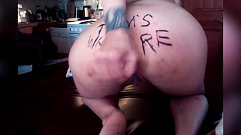 Raven grey gapes her ass with toys