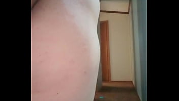 Emily fucks dildo almost caught