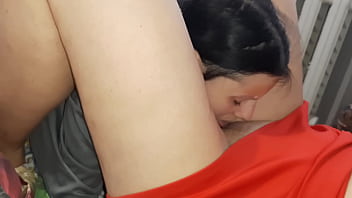 I take turns eating the pussies of two stranger milfs