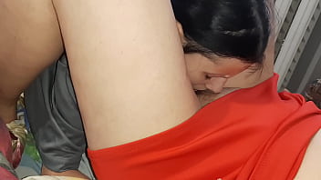 I take turns eating the pussies of two stranger milfs