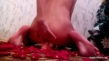 Jenny's x mas dildo fuck