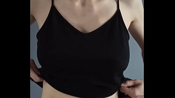 Just a quick flash of her tits