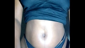 Lady in black beautiful as she massage her tits