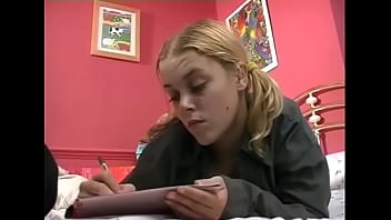 Charming blonde youngster angel cooter plowing session