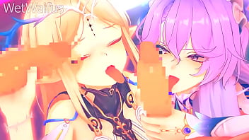 Cantarella and cartethyia get fucked by rover at the same time wuthering waves hentai