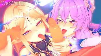 Cantarella and cartethyia get fucked by rover at the same time wuthering waves hentai