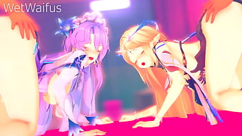 Cantarella and cartethyia get fucked by rover at the same time wuthering waves hentai