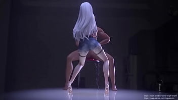 Dumb slut shows off body and fucks fan for money