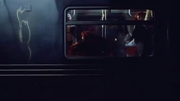 Girl on subway gets eaten out