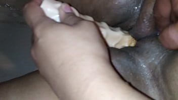 Banging in the shower dildo