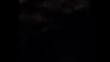 Pregnant girlfriend sucking huge cock in backseat of car