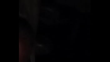 Pregnant girlfriend sucking huge cock in backseat of car