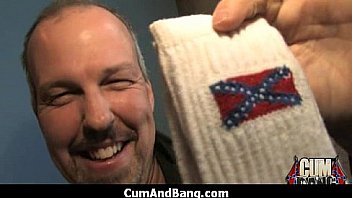 Amazing ebony in gangbang interracial fucking 21