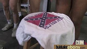 Busty black babe bubble bath group cocksuck 28