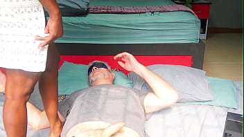 Sitting on lou's face he licks my pussy till i am so horny i had to ride his dick until we cum together