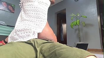 Sitting on lou's face he licks my pussy till i am so horny i had to ride his dick until we cum together