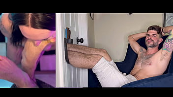 Raven vice licks throats and gags on my feet in gloryhole