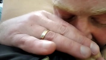 Mature russian bitch sucks cock and masturbates in close up