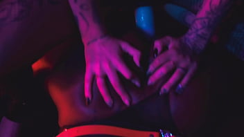 Pegging threesome with 2 foot goddess