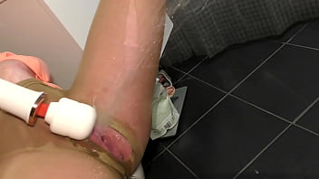 Strong stream pee on the wall and masturbate by magicwand in pantyhose and highheels Strong stream pee on the wall and masturbate by magicwand in pantyhose and highheels