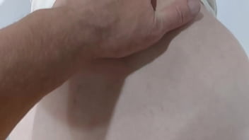 Standing doggystyle fuck and blowjob with mature wife