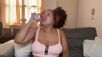 Chubby Girl Drinking & Burping And Farting thumbnail