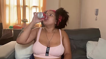 Chubby Girl Drinking & Burping And Farting thumbnail