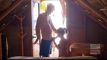 Fucking a young mexican on the beach she love to be fuck in public