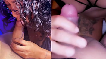 Mis dos hermanastras me chupan la verga ella reciben mi semen en la boca natalia se traga la leche