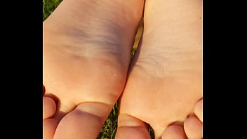 Asian girl shows soles and feet in public check profile bio for more info