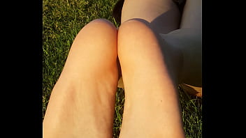 Asian girl shows soles and feet in public check profile bio for more info