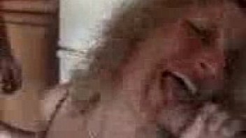 Old milf fucked by two young guys