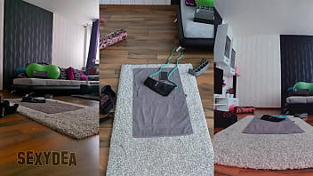 Watch me flex and stretch in triple cam view naked yoga session