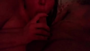 Deepthroating a huge wet cock