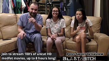 Stepsisters aria nicole & angel santana suck dick and get blasted full of cum