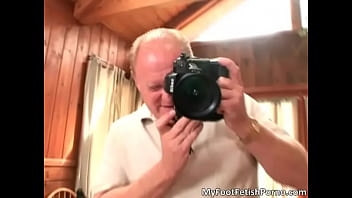 Nasty blonde bitch in sexy red panties