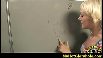 White whore sucks and fucks black cock for cusmhot at gloryhole 21